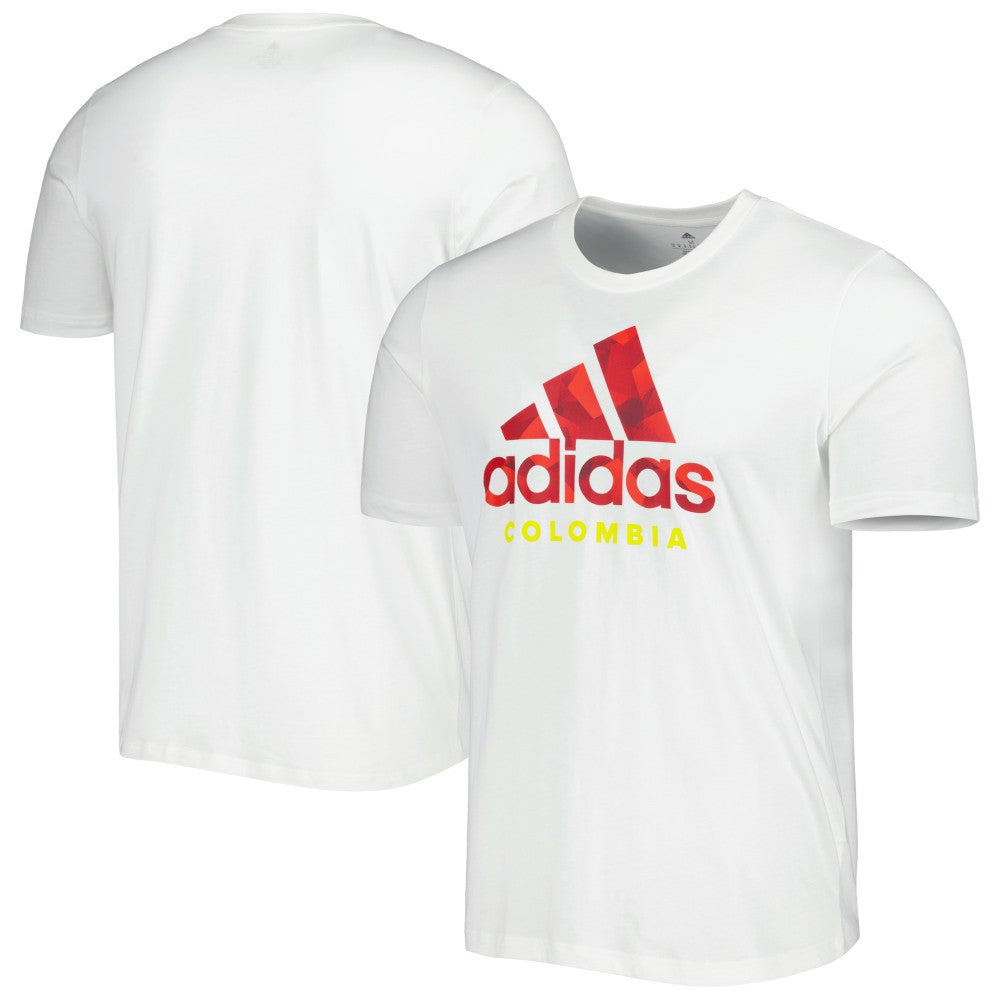 Colombia National Team DNA Graphic T-Shirt White - Adidas