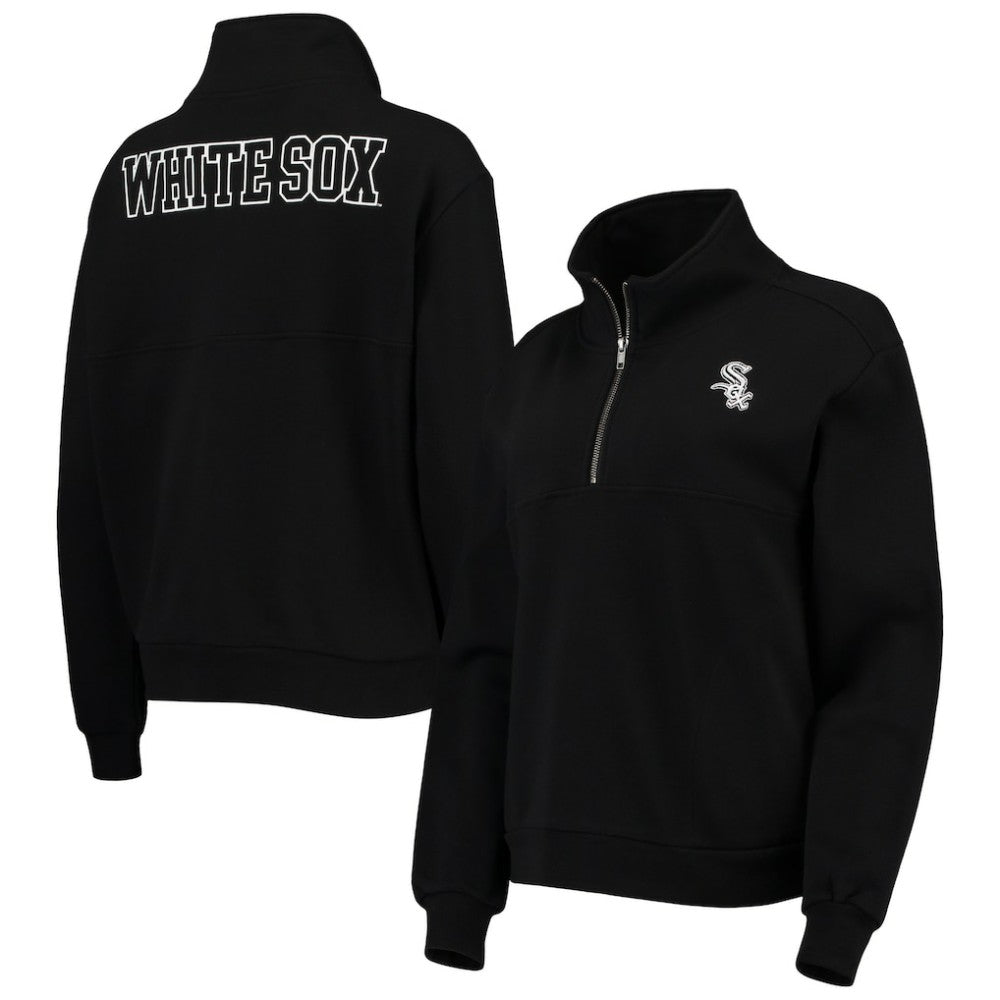 Chicago White Sox The Wild Collective Women's Two-Hit Quarter-Zip Pullover Top | MLB Sale