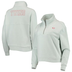 Minnesota Twins The Wild Collective Women's Two-Hit Quarter-Zip Pullover Top | MLB On Sale