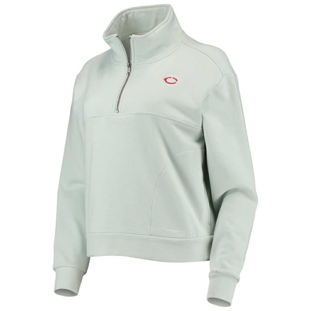 Minnesota Twins The Wild Collective Women's Two-Hit Quarter-Zip Pullover Top | MLB On Sale