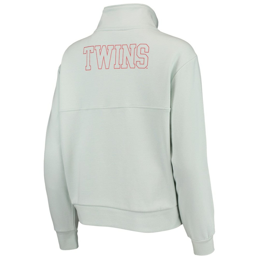 Minnesota Twins The Wild Collective Women's Two-Hit Quarter-Zip Pullover Top | MLB On Sale