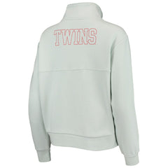 Minnesota Twins The Wild Collective Women's Two-Hit Quarter-Zip Pullover Top | MLB On Sale