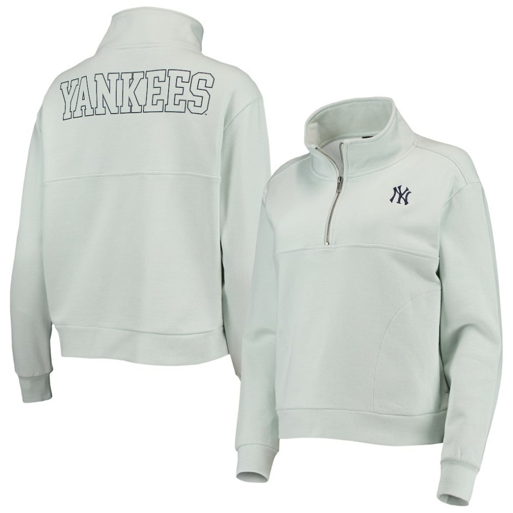 New York Yankees The Wild Collective Women's Two-Hit Quarter-Zip Pullover Top | MLB US