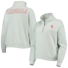 St. Louis Cardinals The Wild Collective Women's Two-Hit Quarter-Zip Pullover Top | MLB Outlet