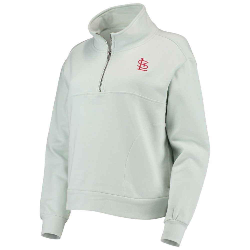 St. Louis Cardinals The Wild Collective Women's Two-Hit Quarter-Zip Pullover Top | MLB Outlet