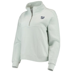 Washington Nationals The Wild Collective Women's Two-Hit Quarter-Zip Pullover Top | MLB Discount