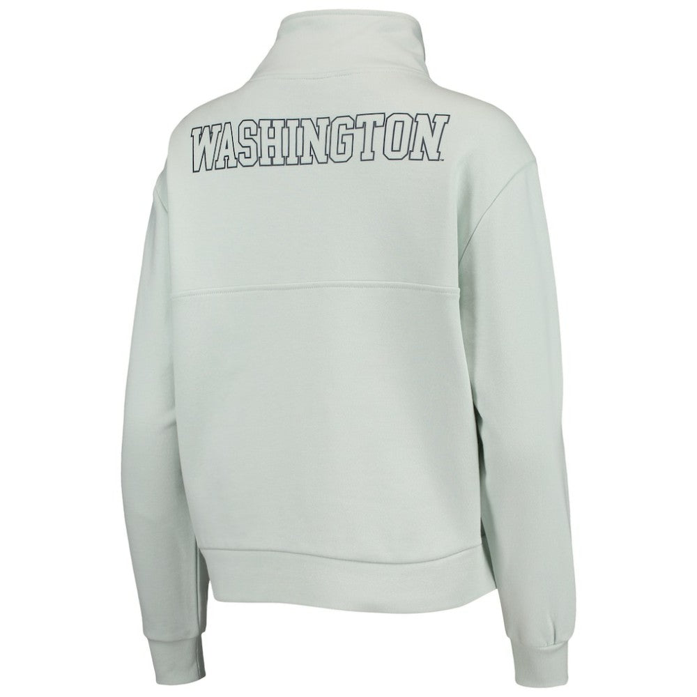 Washington Nationals The Wild Collective Women's Two-Hit Quarter-Zip Pullover Top | MLB Discount
