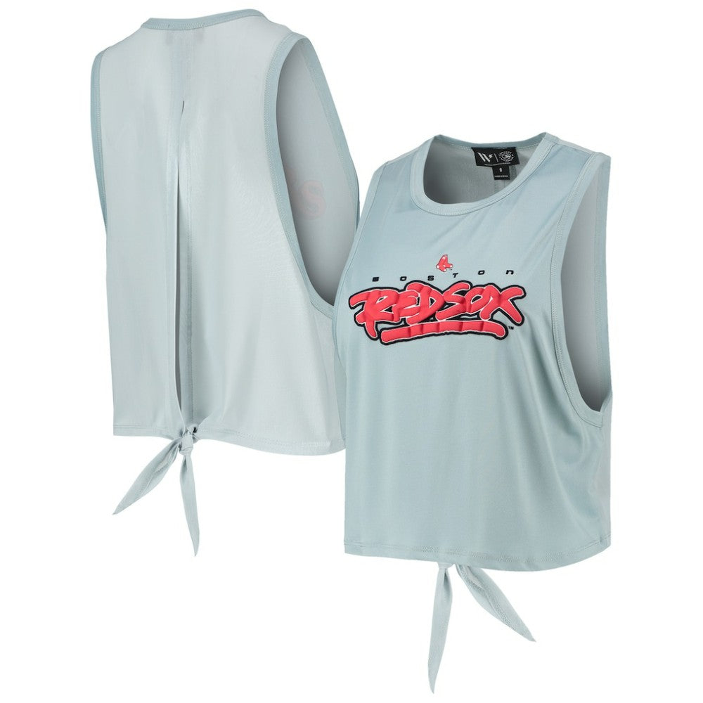 Boston Red Sox The Wild Collective Women's Open Back Twist-Tie Tank Top | MLB US