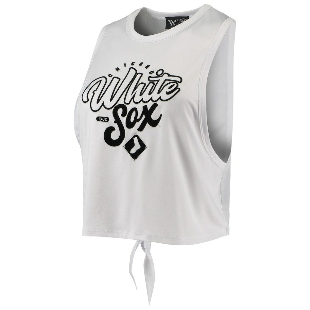 Chicago White Sox The Wild Collective Women's Open Back Twist-Tie Tank Top | MLB On Sale