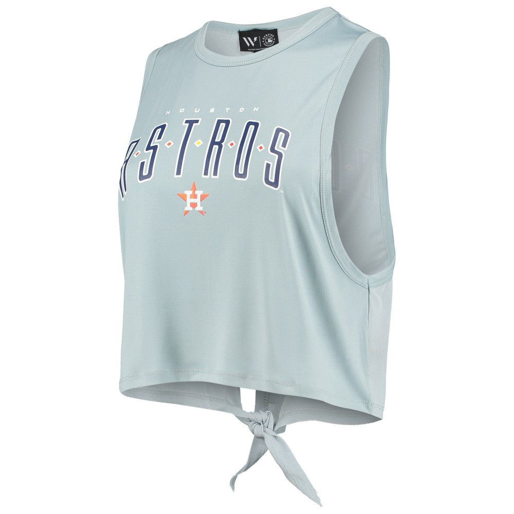 Houston Astros The Wild Collective Women's Open Back Twist-Tie Tank Top | MLB Outlet