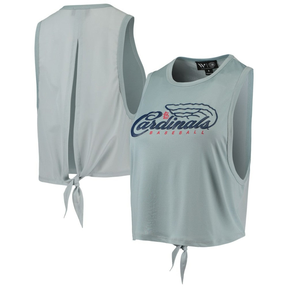 St. Louis Cardinals The Wild Collective Women's Open Back Twist-Tie Tank Top | MLB Shop