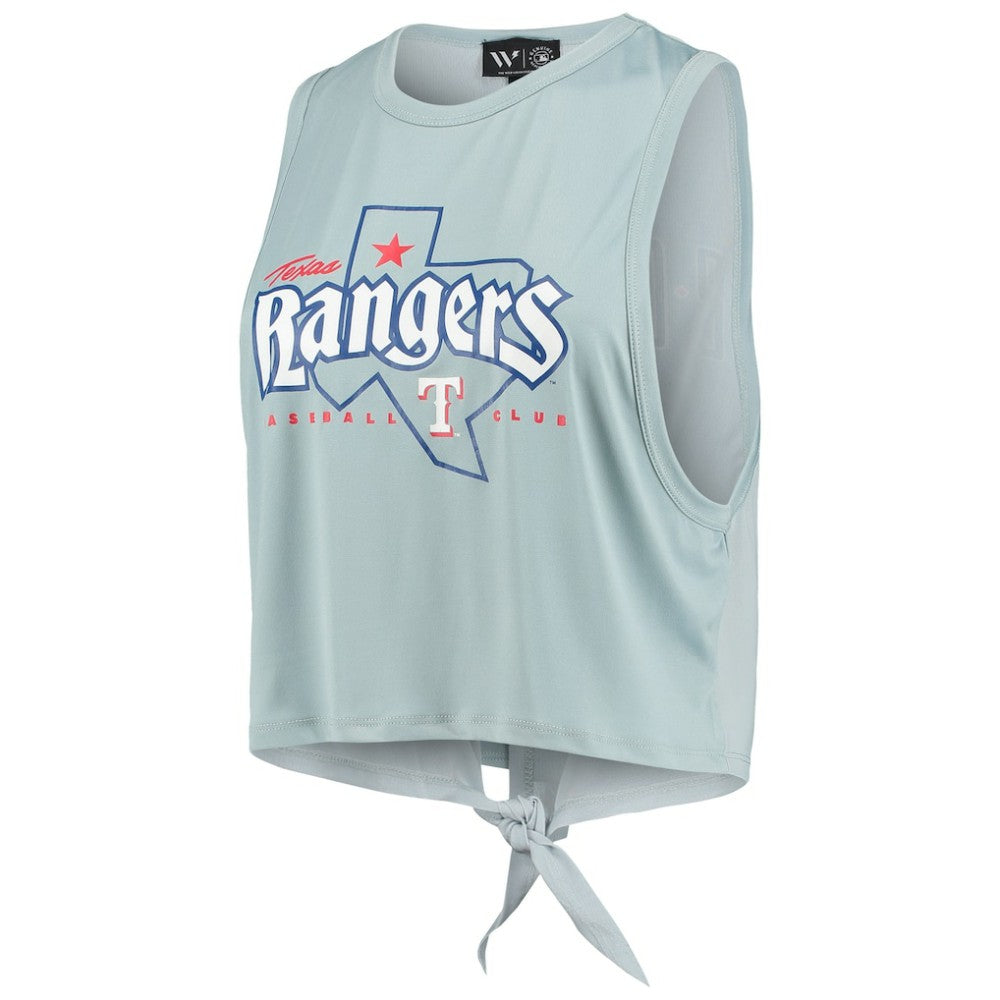 Texas Rangers The Wild Collective Women's Open Back Twist-Tie Tank Top | MLB Outlet