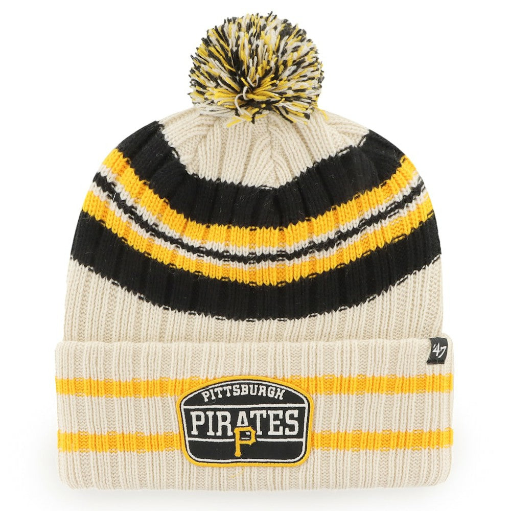 Pittsburgh Pirates '47 Home Patch Cuffed Knit Hat with Pom | MLB On Sale