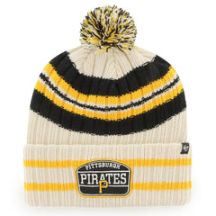 Pittsburgh Pirates '47 Home Patch Cuffed Knit Hat with Pom | MLB On Sale