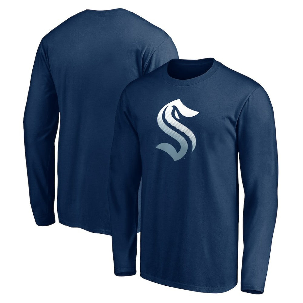 Seattle Kraken Gradient Logo Long Sleeve T-Shirt For Sale