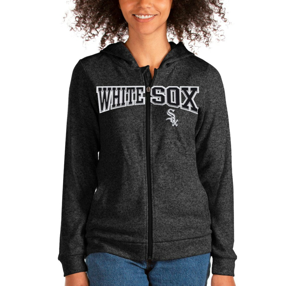 Chicago White Sox Antigua Women's Wordmark Absolute Full-Zip Hoodie | MLB Discount