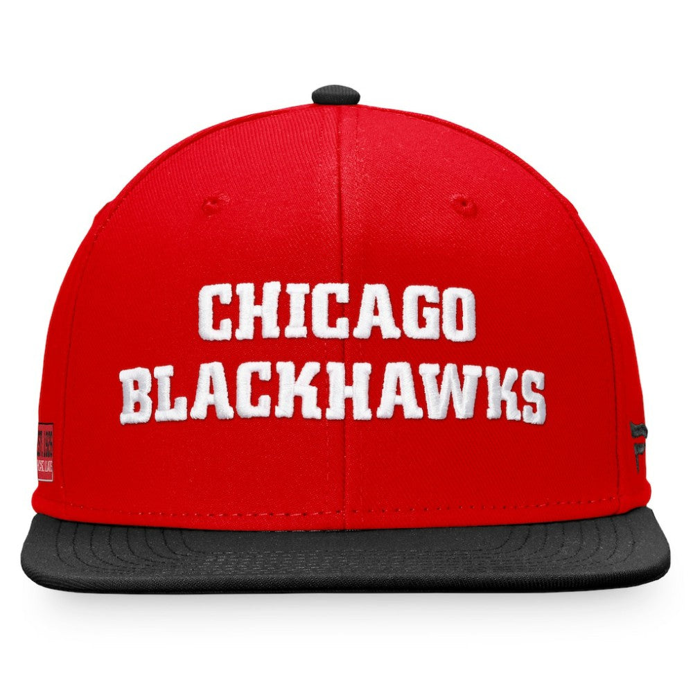 Chicago Blackhawks Fanatics Iconic Color Blocked Snapback Hat Discount