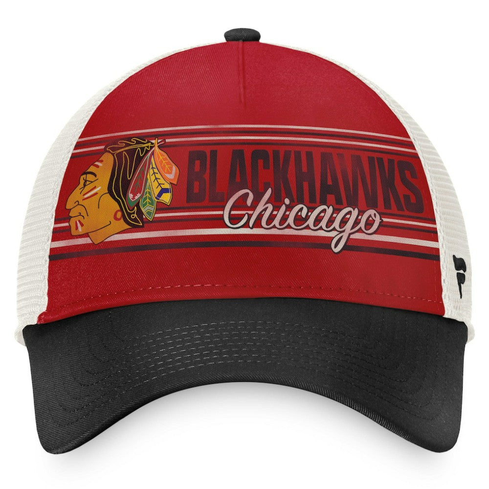 Chicago Blackhawks Fanatics True Classic Retro Trucker Snapback Hat Outlet