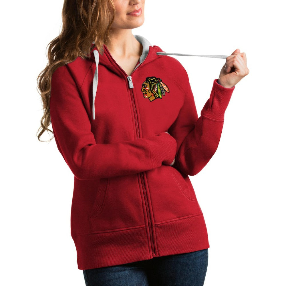 Chicago Blackhawks Antigua Women's Team Victory Full-Zip Hoodie Sale
