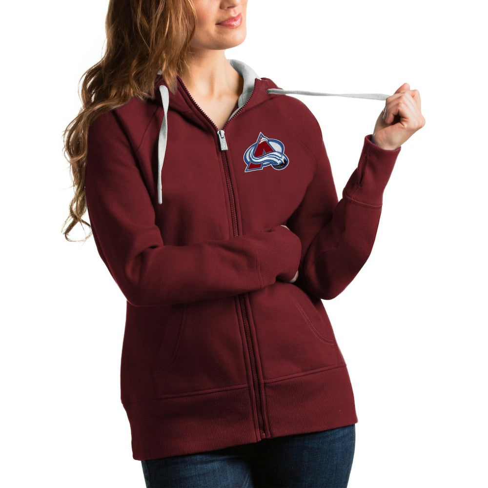 Colorado Avalanche Antigua Women's Victory Full-Zip Hoodie For Sale