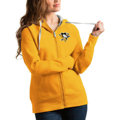 Pittsburgh Penguins Antigua Women's Victory Full-Zip Hoodie On Sale
