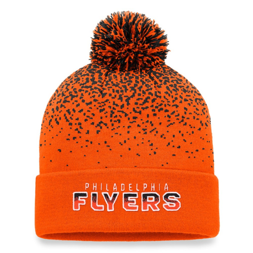 Philadelphia Flyers Fanatics Iconic Gradient Cuffed Knit Hat with Pom Outlet
