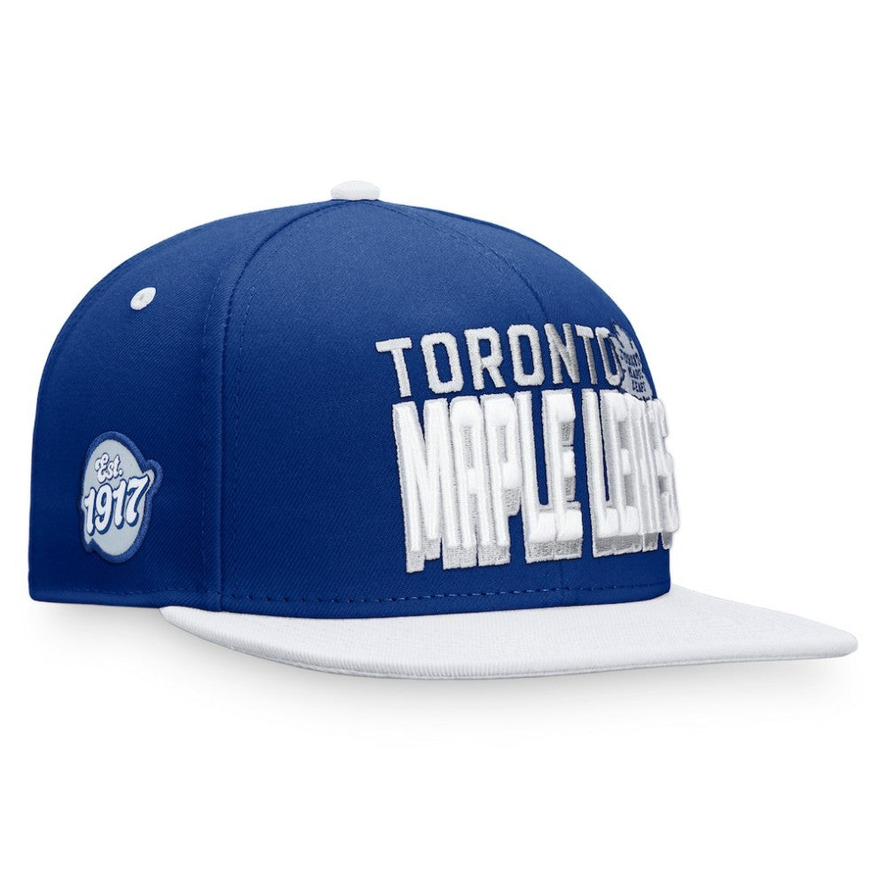 Toronto Maple Leafs Fanatics Heritage Retro Two-Tone Snapback Hat Outlet
