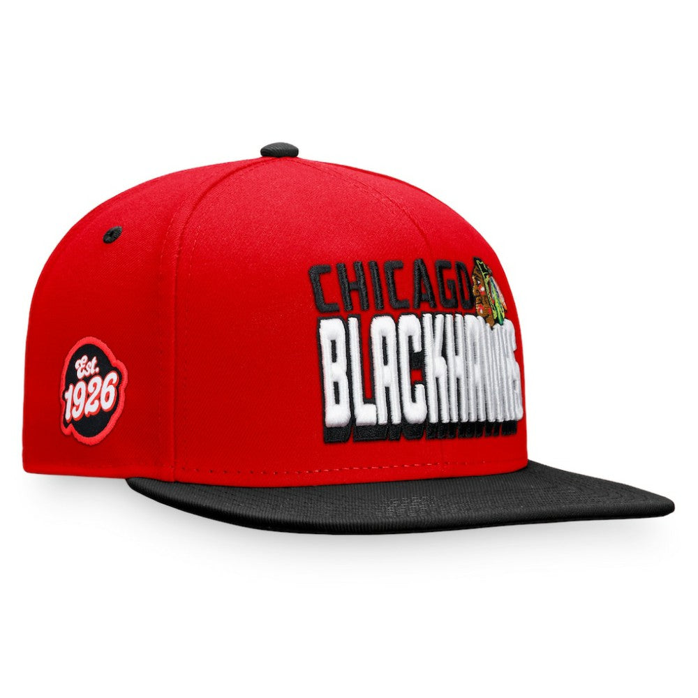 Chicago Blackhawks Fanatics Heritage Retro Two-Tone Snapback Hat On Sale