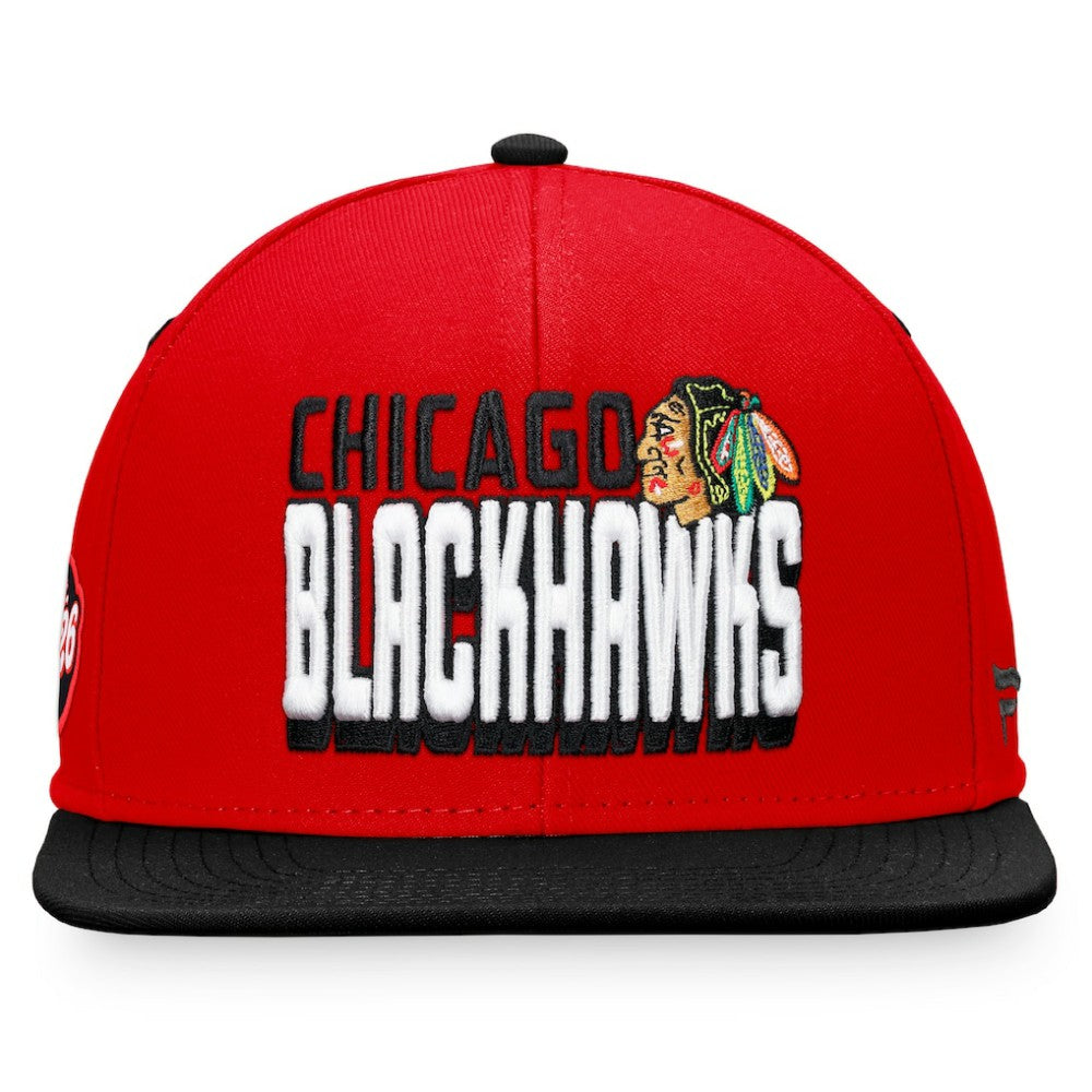 Chicago Blackhawks Fanatics Heritage Retro Two-Tone Snapback Hat On Sale