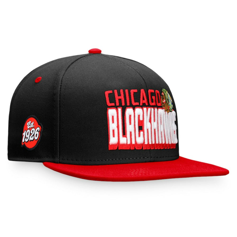 Chicago Blackhawks Fanatics Heritage Retro Two-Tone Snapback Hat Online