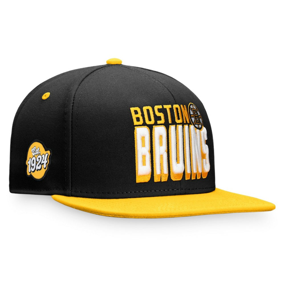 Boston Bruins Fanatics Heritage Retro Two-Tone Snapback Hat Discount
