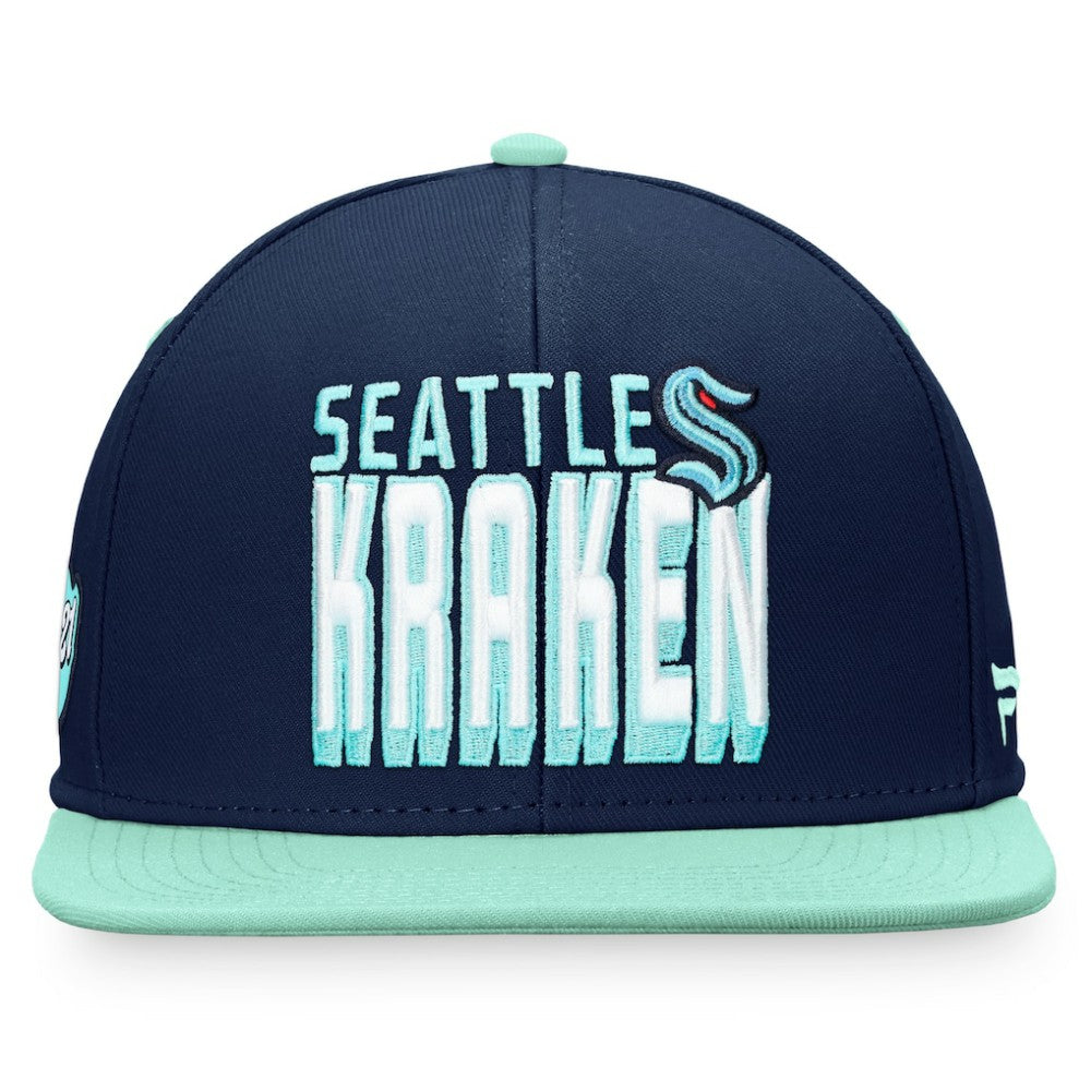 Seattle Kraken Fanatics Heritage Retro Two-Tone Snapback Hat Outlet