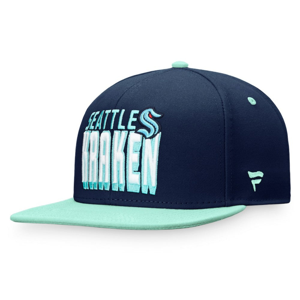 Seattle Kraken Fanatics Heritage Retro Two-Tone Snapback Hat Outlet
