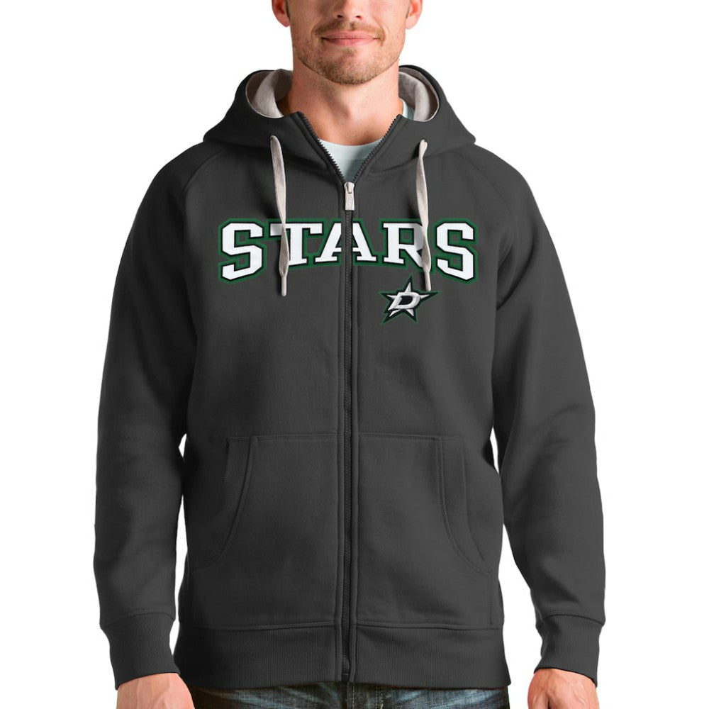 Dallas Stars Antigua Wordmark Victory Full-Zip Hoodie On Sale