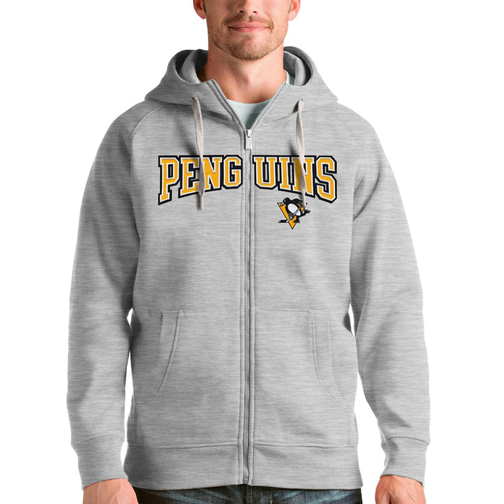 Pittsburgh Penguins Antigua Wordmark Victory Full-Zip Hoodie Discount