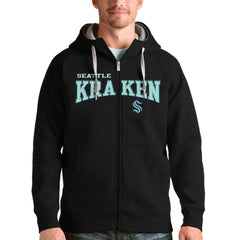 Seattle Kraken Antigua Wordmark Victory Full-Zip Hoodie Sale