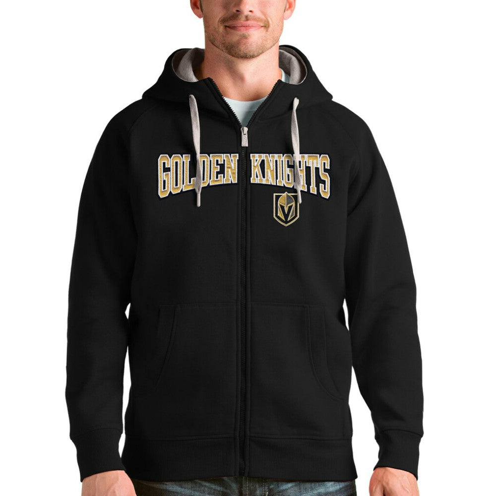 Vegas Golden Knights Antigua Wordmark Victory Full-Zip Hoodie Online