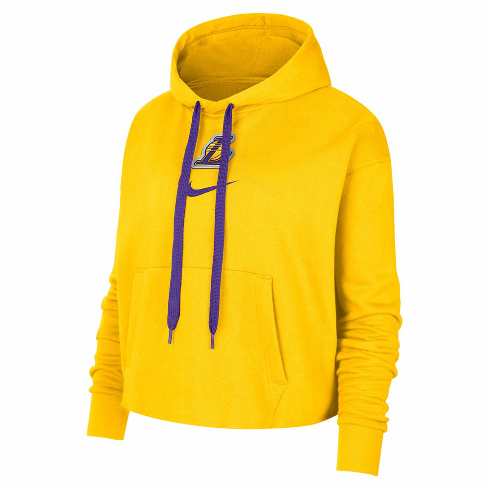 Los Angeles Lakers Women's Courtside Cropped Pullover Hoodie On Sale