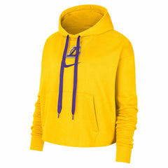 Los Angeles Lakers Women's Courtside Cropped Pullover Hoodie On Sale