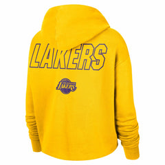 Los Angeles Lakers Women's Courtside Cropped Pullover Hoodie On Sale