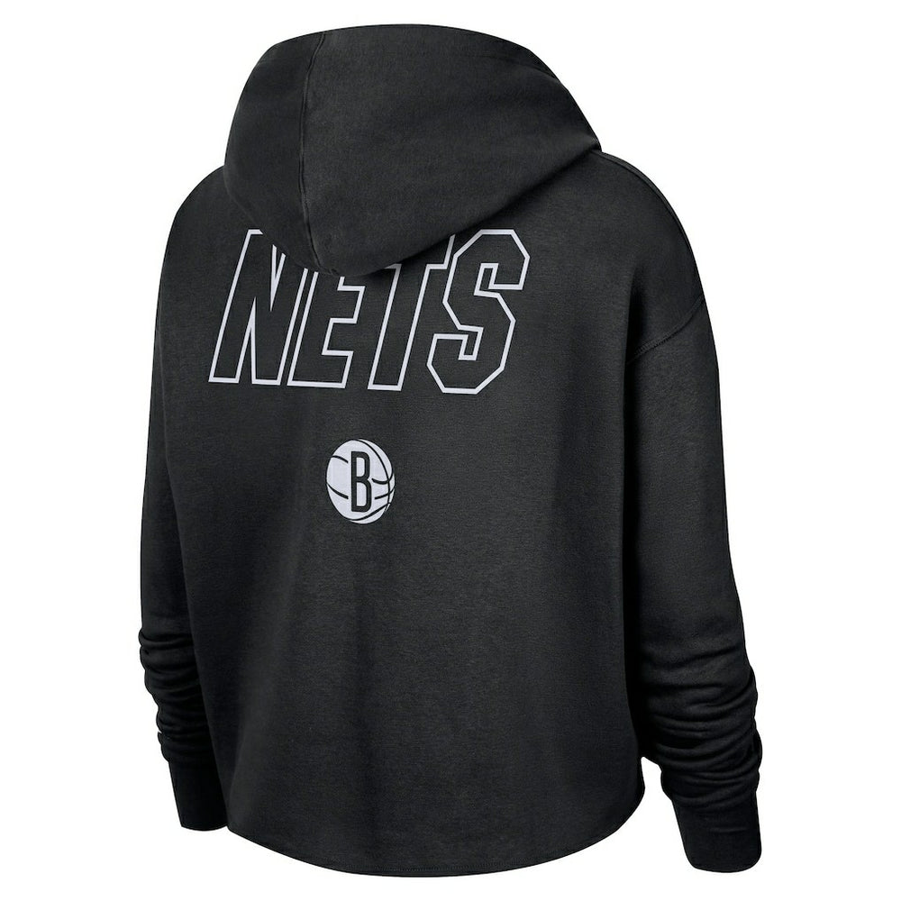 Brooklyn Nets Women's Courtside Cropped Pullover Hoodie Online