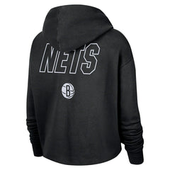 Brooklyn Nets Women's Courtside Cropped Pullover Hoodie Online