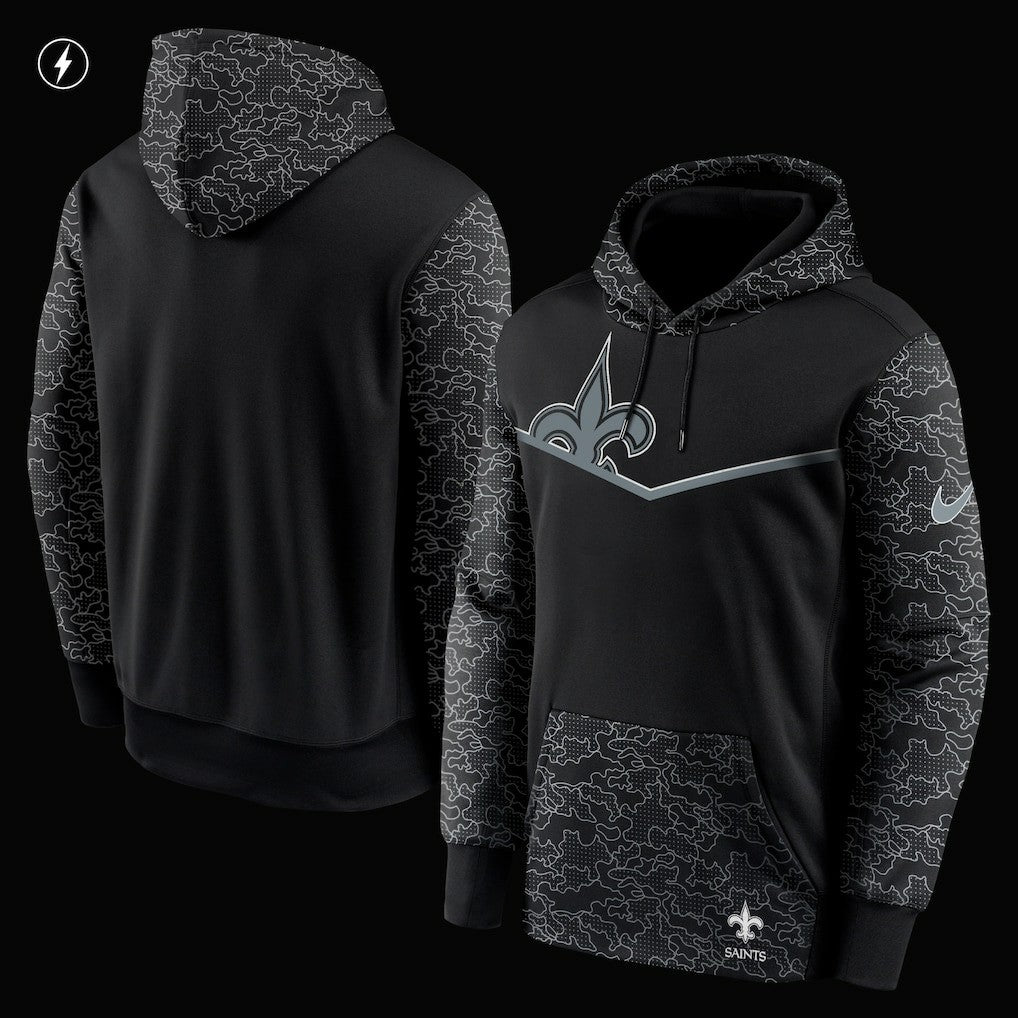 New Orleans Saints Nike RFLCTV Chevron Pullover Hoodie