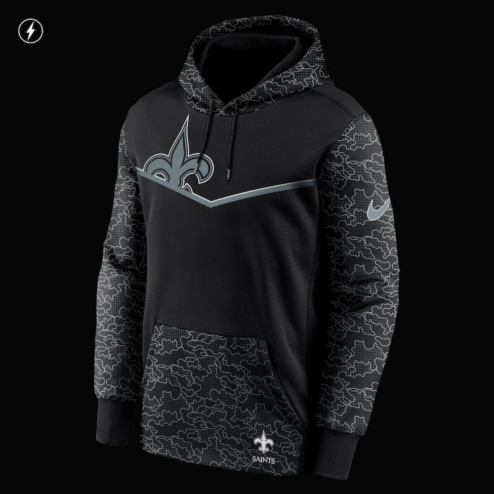New Orleans Saints Nike RFLCTV Chevron Pullover Hoodie