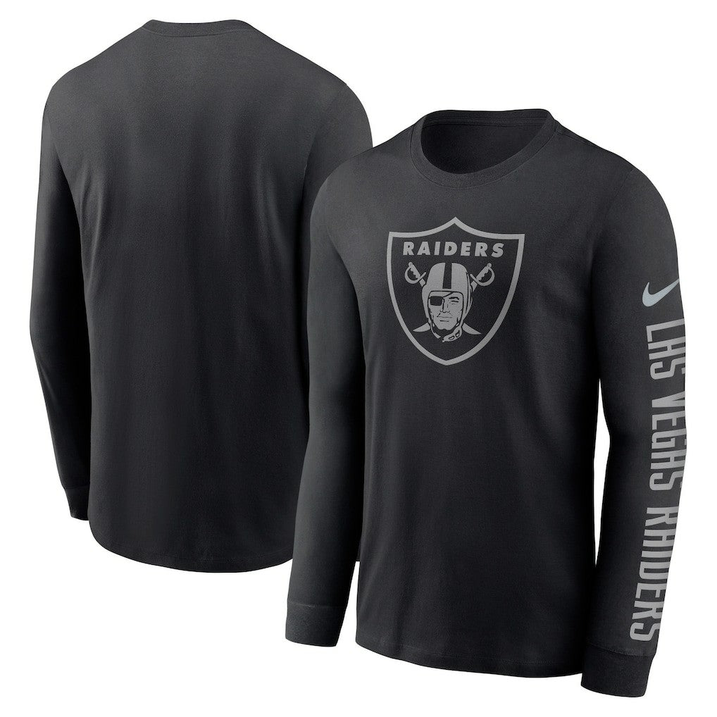 Las Vegas Raiders Nike RFLCTV Name and Logo T-Shirt