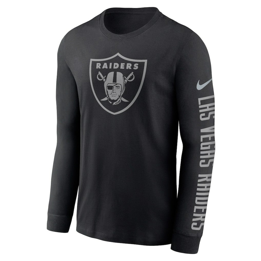 Las Vegas Raiders Nike RFLCTV Name and Logo T-Shirt