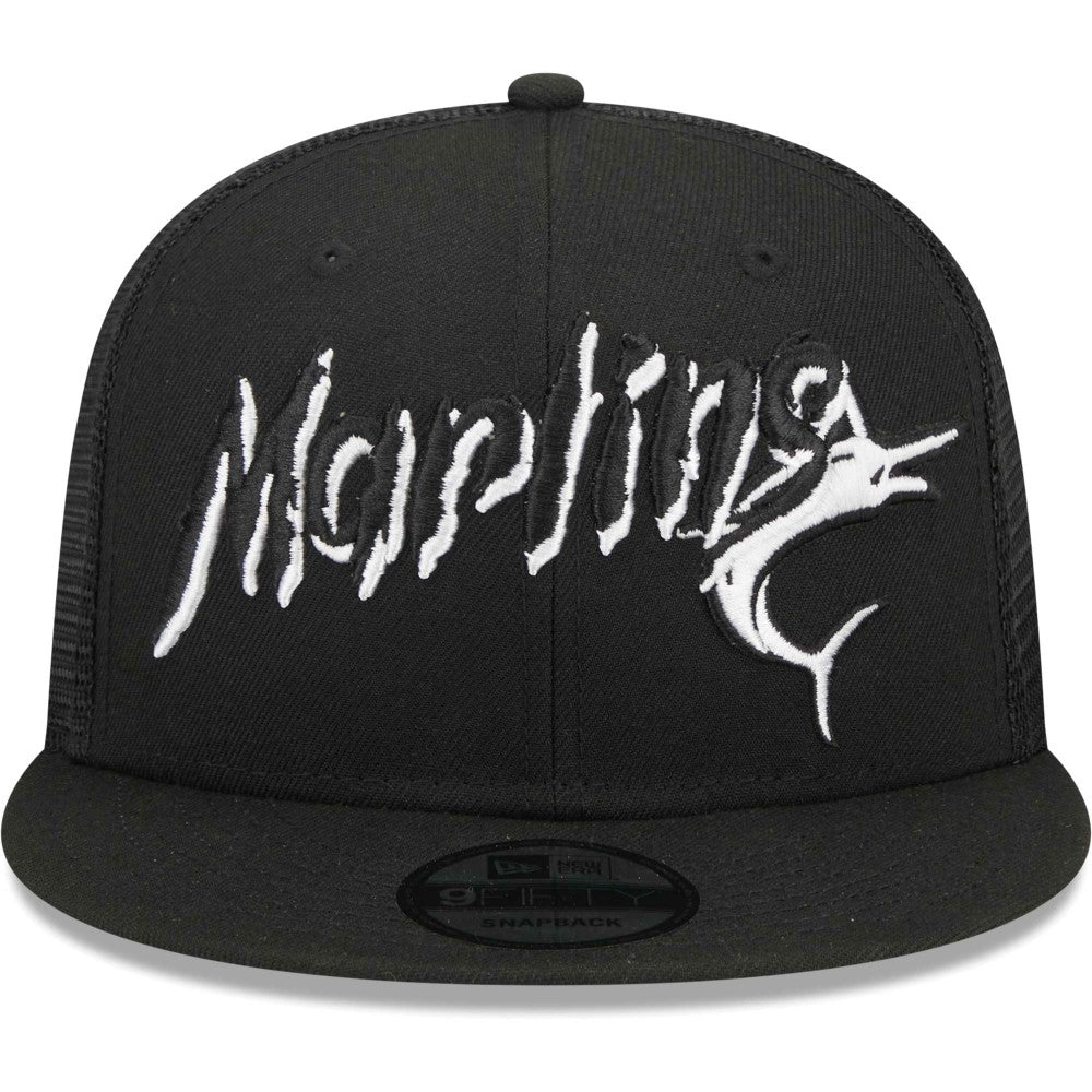 Miami Marlins New Era Street Trucker 9FIFTY Snapback Hat | MLB For sale