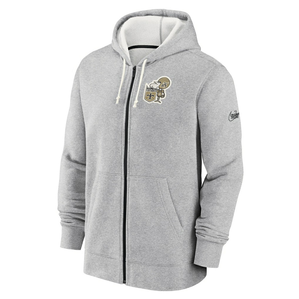 New Orleans Saints Nike Historic Lifestyle Full-Zip Hoodie