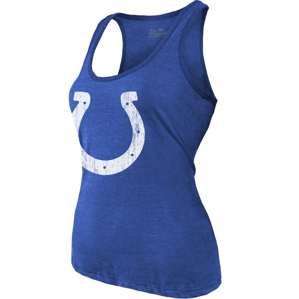 Indianapolis Colts  Jonathan Taylor  Majestic Threads Women's Player Name & Number Tri-Blend Tank Top