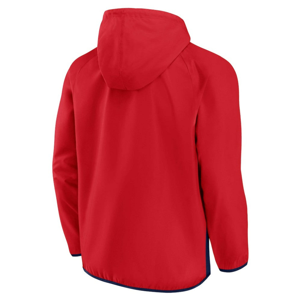 Washington Capitals Fanatics Backhand Shooter Defender Anorak Raglan Hoodie Quarter-Zip Jacket Sale
